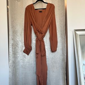 City Chic- terracotta wrap dress